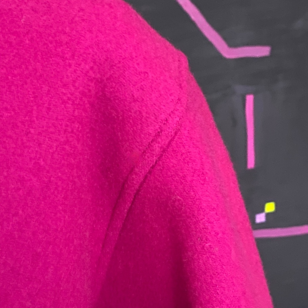 Women's Stunning Raspberry Pink Wool Short Jacket, Roth-Le-Cover Coat. S. 10-12. - Picture 5 of 16